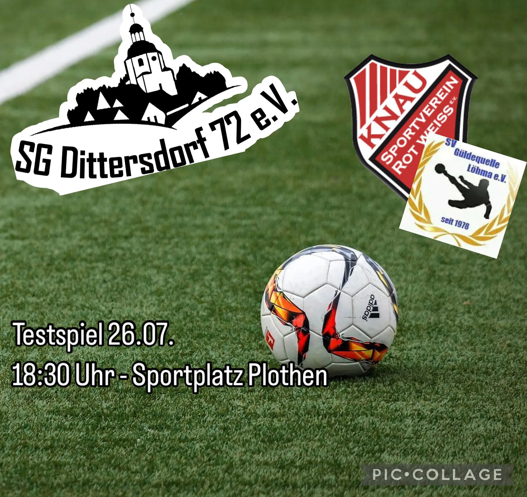 Erstes Testspiel am Freitag  18:30 Uhr